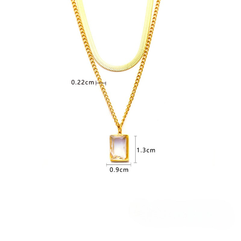 Wholesale Heart Shaped Titanium Steel Snake Bone Chain